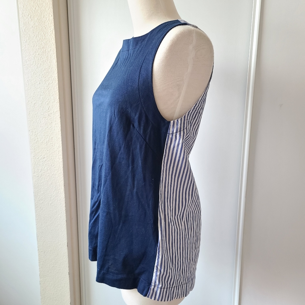 Banana Republic Navy Blue Striped Top Size…